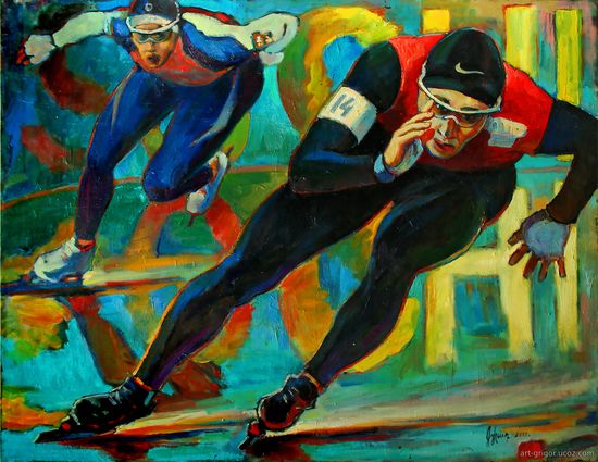 Скорость, цель, спорт, адреналин, спортсмены, конькобежцы, лед, коньки